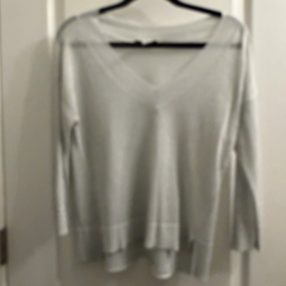 WHBH Light Gray V-Neck Women's Sweater